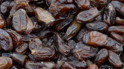 Wasps in a heap of dates in Marrakech, Morocco Stock Footage 49594703