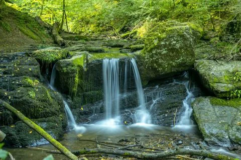 Wasserfall Ehrbachklamm Foto stock