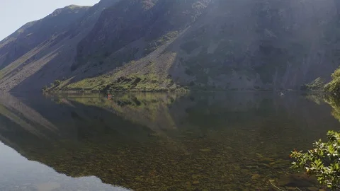 Wast water with canoa 스톡 동영상 127543796