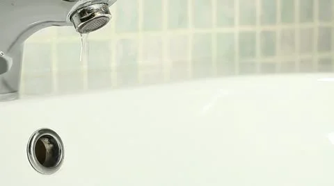 Wastage of water from tap Stock Footage