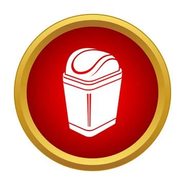 Waste bin icon deleting data disposing trash Stock Illustration