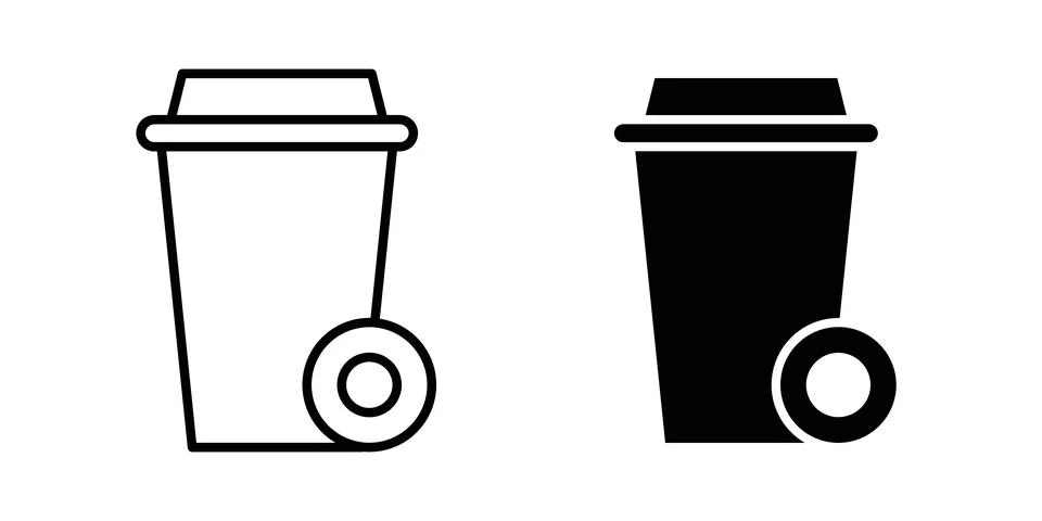 Waste Bin icon graphic design. web icons vectors Stock Illustration