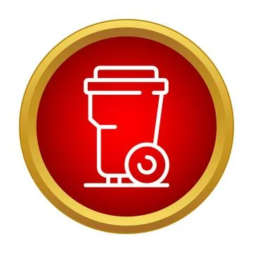 Waste bin icon presenting recycling and garbage disposal Stock Illustration