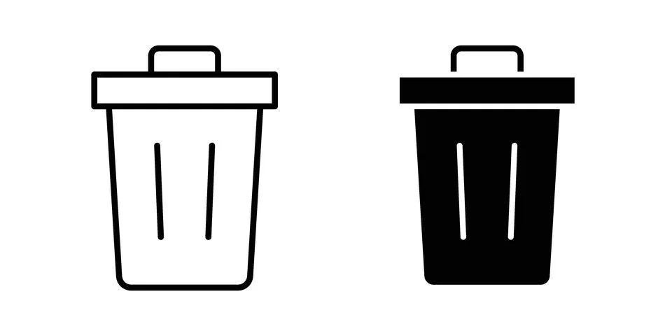 Waste Bin icon vector, illustration icon set Stock Illustration