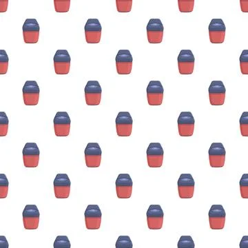 Waste bin repeating pattern for recycling and cleaning concept Stock Illustration