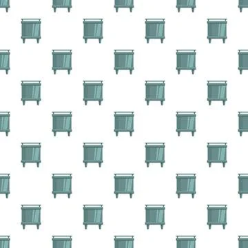 Waste bin vector pattern for urban sanitation concept Stock Illustration