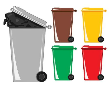 Waste bins Stock Illustration