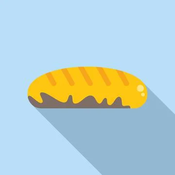 Waste bread icon flat vector. Trash food 库存插图