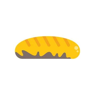 Waste bread icon flat vector. Trash food 库存插图