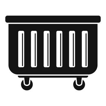 Waste cart icon simple vector. Food trash 库存插图