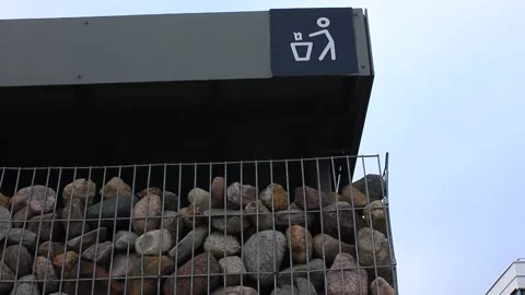 Waste collection point sign Stock Footage 123318666