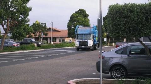 Waste Collections Driver Getting Out of Truck 库存影片 97646643