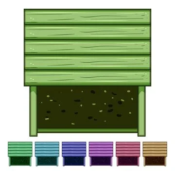 Waste compost bin cartoon vector graphic Stock Illustration