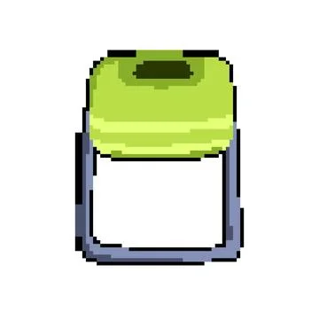 Waste compost bin pixel art vector illustration Stock Illustration