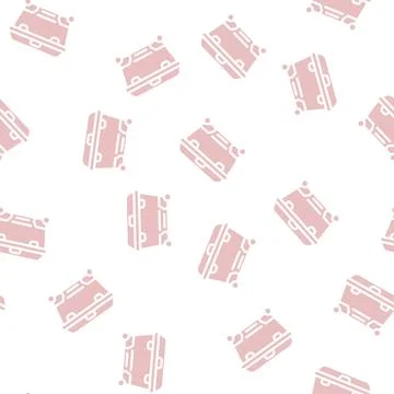 Waste container glyph vector seamless pattern Illustrazione stock