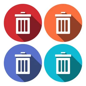 Waste container icon. Flat design style modern vector illustration. Isolated  Illustrazione stock