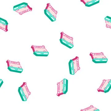 Waste container isometric icon seamless pattern Illustrazione stock