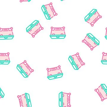 Waste container vector seamless pattern Illustrazione stock