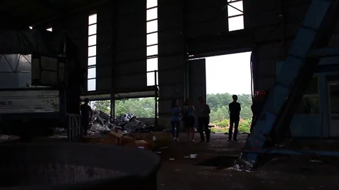 Waste disposal workers Stock Footage 78256842