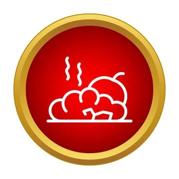Waste garbage bin emitting bad smell icon Stock Illustration