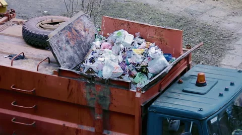 Waste in Garbage Truck Stock Footage 48104055
