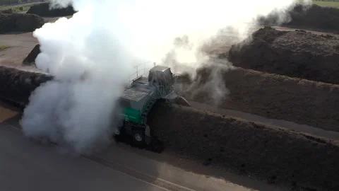 Waste Machine Drone Stock Footage 202072955