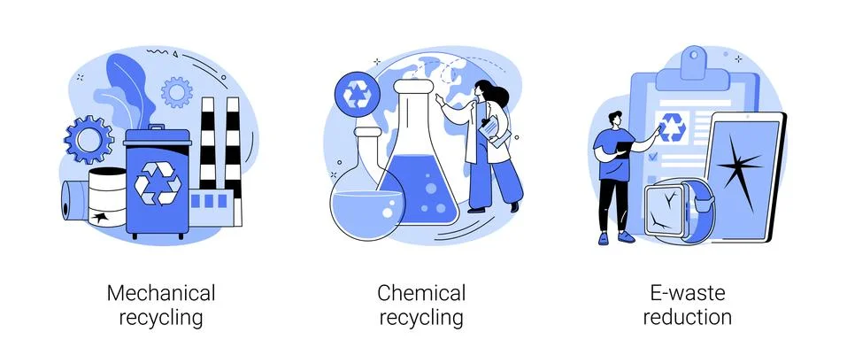 Waste management abstract concept vector illustrations. Ilustração Stock