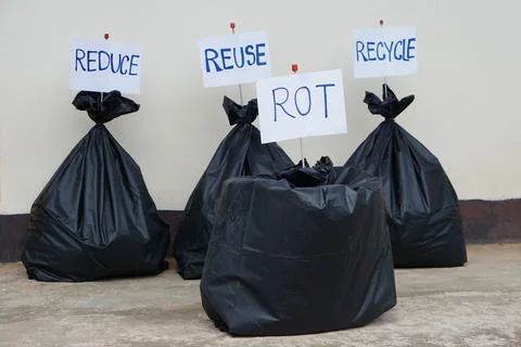 Waste management and sorting. Foto stock