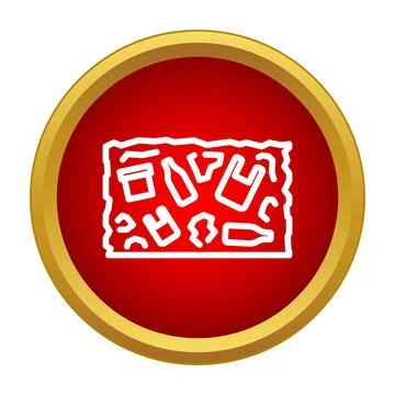 Waste material pollution icon with various trash objects Stock Illustration