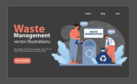 Waste Minimization in Action concept. Flat vector illustration. 스톡 일러스트
