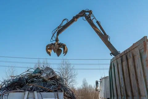 Waste of old copper cables in the shell. Stock Photos