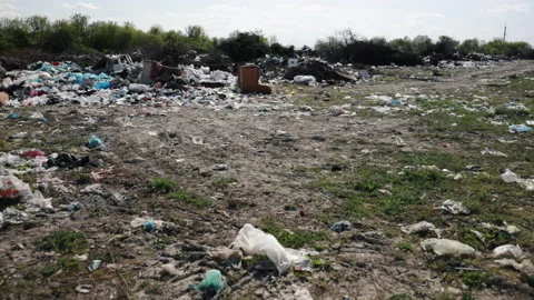 Waste overflow, Neglected environment, Waste distress Stock-Footage 305508948