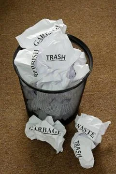 Waste paper bin Stock Photos