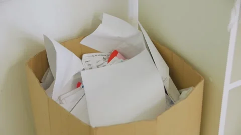 Waste Paper Box Stock Footage 140930971