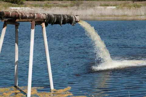 Waste from the pipe Foto stock
