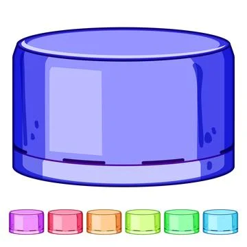 Waste plastic bottle cap cartoon vector graphic Stock Illustration