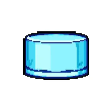 Waste plastic bottle cap pixel art vector illustration Stock Illustration