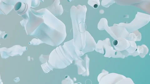 Waste Plastic Bottle falling down. Loopable background in 4K Video stock 137644593