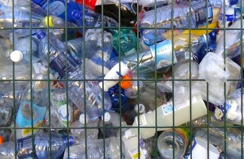 Waste of plastic bottles Stock Photos
