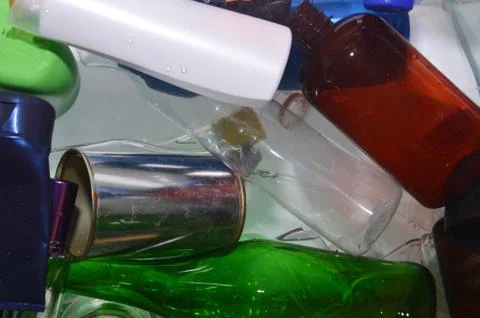 Waste plastic bottles Stock Photos