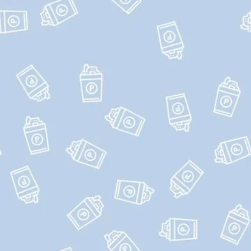 Waste plastic line seamless pattern Illustrazione stock