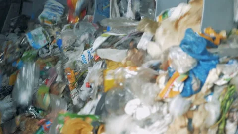 Waste prepared for recycling in a garbag... | Stock Video | Pond5