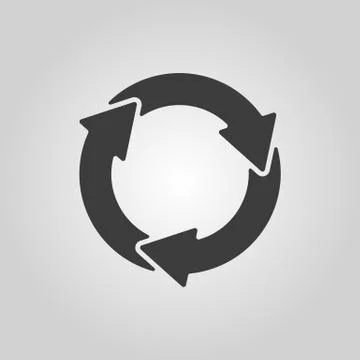 The waste processing icon. Bio symbol. Flat Illustrazione stock