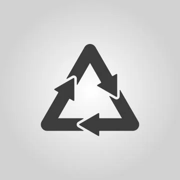 The waste processing icon. Bio symbol. Flat イラスト素材