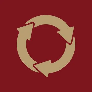 The waste processing icon. Bio symbol. Flat Illustrazione stock