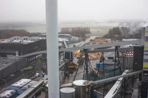Waste processing plant in Europe Foto stock