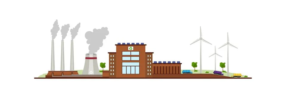 Waste processing plant. イラスト素材