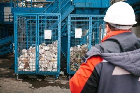 Waste processing plant. Stock Photos
