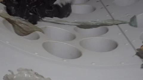 Waste processing plant. Technological process. Sorting barrel. Stock Footage 101287467