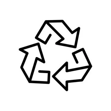 Waste recycling flat icon. Stock Illustration
